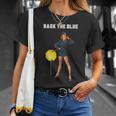 セクシー警察官、バックザブルーピンナップガール Tシャツ 彼女への贈り物