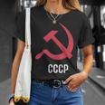 ソ連ロシアソビエト連合ハンマー 胸に鎌 Cccp付き Tシャツ 彼女への贈り物