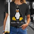 タックスlinuxペンギン-Sudorm-Rfコンピューターサイエンスコンピューター Tux Linux Tシャツ 彼女への贈り物