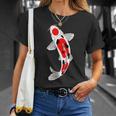 タンチョウサンケ 赤・白・黒鯉 Tシャツ 彼女への贈り物