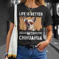 チワワデザイン レディース メンズ チワワ 犬 チワワ 恋人 Tシャツ 彼女への贈り物