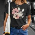 チンチラ ハイビスカス ブルーム ハーモニー フローラル チンチララバーズ Tシャツ 彼女への贈り物