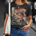 ティラノサウルス浮世絵 Tシャツ 彼女への贈り物