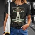 テイク・ミー・ウィズ・ユー エイリアン Ufo クローズエンカウンター ロズウェル エリア51 長袖tシャツ Tシャツ 彼女への贈り物