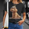 トイプードル 水彩 犬 野球帽 Tシャツ 彼女への贈り物