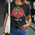 トマト 顔 イラスト かわいい おもしろ 面白い 簡単 シンプル ゆるい 野菜 Tシャツ 彼女への贈り物