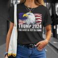 トランプ 2024年 イーグル アメリカ国旗 ドナルド・トランプ選挙 2024年 Tシャツ 彼女への贈り物