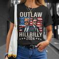 トランプ・ヴァンス'24 アウトロー・ヒルビリーアメリカ国旗ヴィンテージ Tシャツ 彼女への贈り物