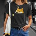 ドージコインシャツフェイクポケットシャツドージコイントゥザムーン Tシャツ 彼女への贈り物