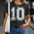 ナンバー10 誕生日ギフト スポーツ選手 チーム番号入りジャージ Tシャツ 彼女への贈り物