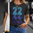 ナンバー22 ブルー ベスト クラシック カレッジスタイル 誕生日 面白い Tシャツ 彼女への贈り物