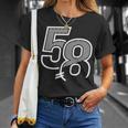 ナンバー58 スポーツジャージ 58 誕生日 Tシャツ 彼女への贈り物