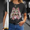 ネイティブアメリカン オオカミの頭 トライバル ボヘミアン タトゥーアート Tシャツ 彼女への贈り物