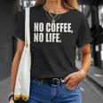 ノー・コーヒー・ノー・ライフ Tシャツ 彼女への贈り物