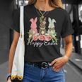 ハッピーイースター 3匹のウサギ 春のハント 卵 おもしろウサギ Tシャツ 彼女への贈り物