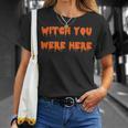 ハッピーハロウィン魔女 You Were Here 不気味なコスチューム Tシャツ 彼女への贈り物