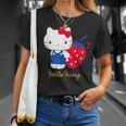 ハローキティ いちご ダークカラー Tシャツ 彼女への贈り物