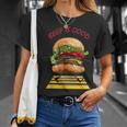 ハンバーガー 横断歩道 Tシャツ 彼女への贈り物