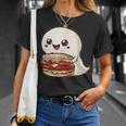 ハンバーガーとかわいいおばけ Tシャツ 彼女への贈り物