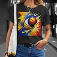 バスケットボール チーム スポーツ カラフル ボール バスケットボール愛好家 Tシャツ 彼女への贈り物