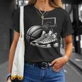 バスケットボール選手の夢 スニーカー ボール スラムダンク Tシャツ 彼女への贈り物