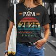 パパ 2025 出産報告 妊娠報告 父親になる人 Tシャツ 彼女への贈り物
