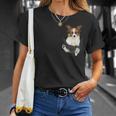 パピヨン愛好家のためのポケットに入った面白いパピヨン Tシャツ 彼女への贈り物
