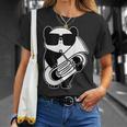 パンダとチューバ楽器チューブ Tシャツ 彼女への贈り物