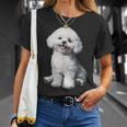 ビションフリーゼ 犬 モチーフ ペット イラスト ビションフリーゼ Tシャツ 彼女への贈り物