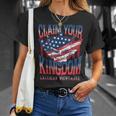 ビンテージアメリカ国旗ドリームクレームユアキングダムの悪夢 Tシャツ 彼女への贈り物