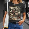 ビンテージホラーフェストポスターハロウィン映画オールドタイムホラー Tシャツ 彼女への贈り物