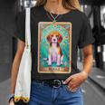 ビーグル 面白いtシャツ 犬 タロット カード かわいい メンズ 子供 おもしろ 服 グッズ ネタ Tシャツ 彼女への贈り物