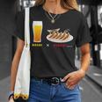 ビールとぎょうざとねこ ビール 餃子 猫 Tシャツ 彼女への贈り物