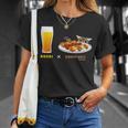 ビールとやきとりとねこ ビール 焼き鳥 猫 Tシャツ 彼女への贈り物