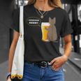ビールをすすめるねこ2 猫 ビール Cat Beer Tシャツ 彼女への贈り物