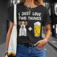 ビールジャック・ラッセル・テリア犬 Tシャツ 彼女への贈り物