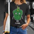 ピーマン 顔 イラスト かわいい おもしろ 面白い 簡単 シンプル ゆるい 野菜 Tシャツ 彼女への贈り物