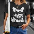 ファニーフレンチブルドッグ サングラス付き フレンチブルドッグ Tシャツ 彼女への贈り物