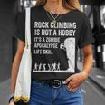 ファニーロッククライマーギフト 男女兼用 クールなゾンビクライミングに Tシャツ 彼女への贈り物
