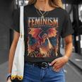 フェミニズム ドラゴン 家父長制を地面に燃やす フェミニスト Tシャツ 彼女への贈り物