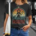 フラットウッズモンスター、レトロエイリアンブラクストン郡ウェストバージニア州クリプティッド Tシャツ 彼女への贈り物