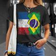 フランス ブラジルの旗 Tシャツ 彼女への贈り物