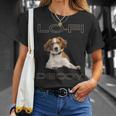 フルカラー インテリデコピン 眼鏡犬 Lo-Fi ヒップホップ 音楽愛好家 犬好き Tシャツ 彼女への贈り物