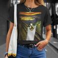 フレンチブルドッグ 面白いtシャツ 犬 ムンクの叫び かわいい メンズ 子供 おもしろ 服 ネタ わんこ Tシャツ 彼女への贈り物