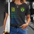 ブラジル サッカーファン ジャージ ブラジル国旗 フットボール愛好家 Tシャツ 彼女への贈り物