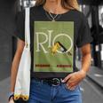 ブラジルオオハシ航空ヴィンテージ旅行ポスターリオデジャネイロ Tシャツ 彼女への贈り物