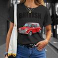 ブリティッシュクラシックカー レッド ミニスポーツカー Tシャツ 彼女への贈り物
