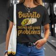 ブリトーはあなたの問題をすべて解決します Burritoolves All Your Problems Tシャツ 彼女への贈り物