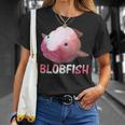 ブロブフィッシュ Blobfish 深海のおじさん 深海のアイドル ぷよぷよ おもしろい かわいい 魚 動物 きもかわ Tシャツ 彼女への贈り物