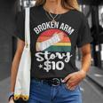 ブロークン・アーム・ストーリー $10 手の怪我 手首 面白い ヴィンテージ Tシャツ 彼女への贈り物